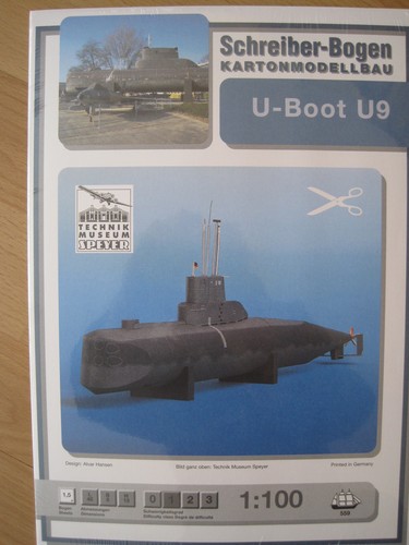 Boot schiff kartonbausatz - u9,